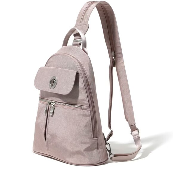 Baggallini Blush Shimmer Naples Convertible Backpack/NWT - Picture 2 of 14